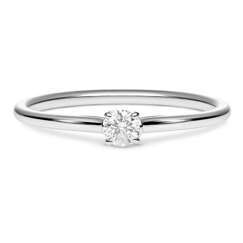 Whispering Diamond zlatni zaručnički prsten s dijamantom 0.13 - 0.17 ct
