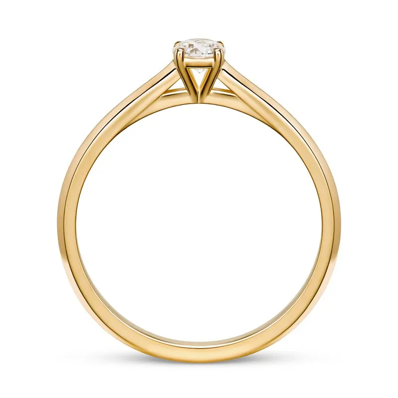 Celestial Sparkle zlatni zaručnički prsten s dijamantom 0.13 - 0.17 ct