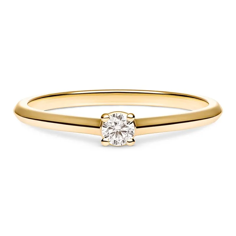 Celestial Sparkle zlatni zaručnički prsten s dijamantom 0.08 - 0.12 ct