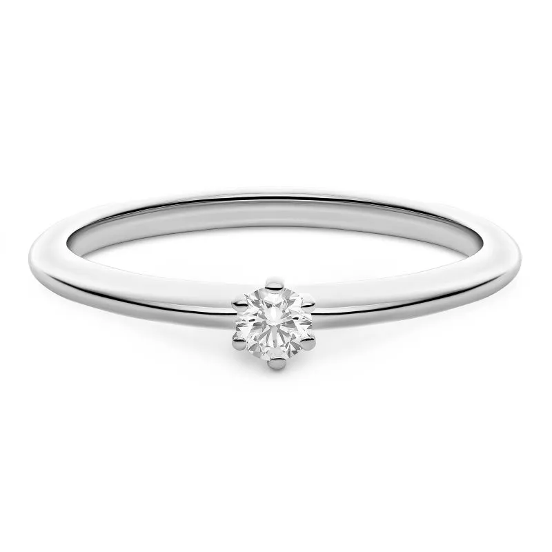 Celest zlatni zaručnički prsten s dijamantom 0.08 - 0.12 ct