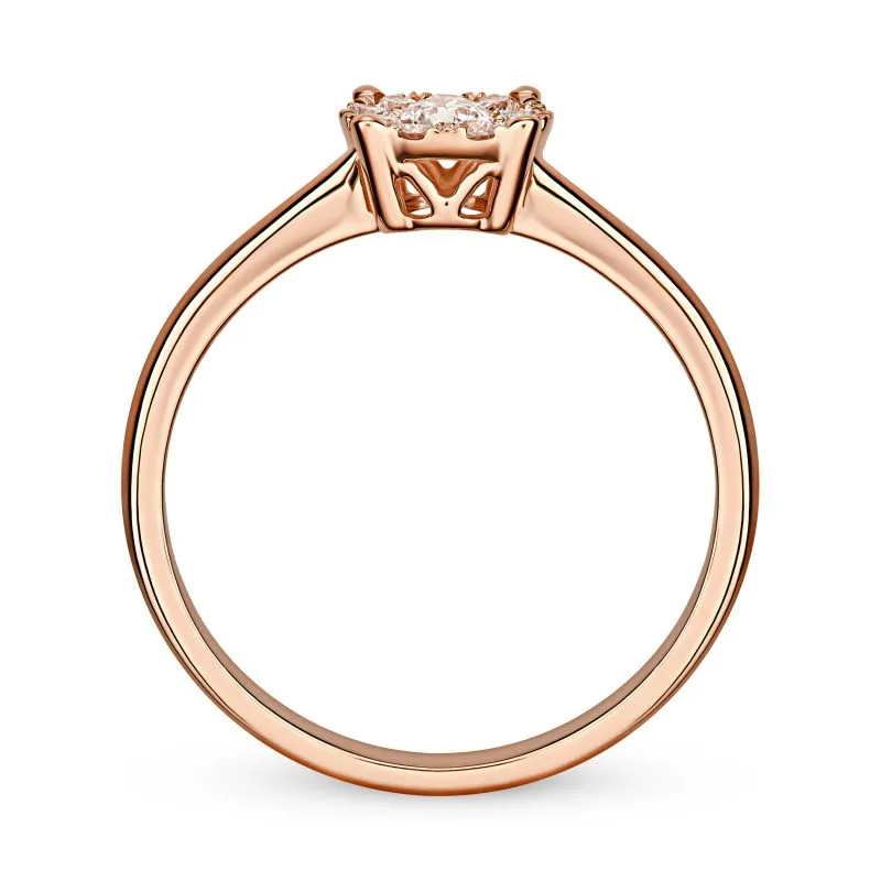 Epic Crown zlatni prsten s dijamantima 0.24 - 0.28 ct