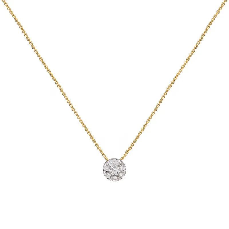 Shining Circle zlatna ogrlica s dijamantima 0.23 ct