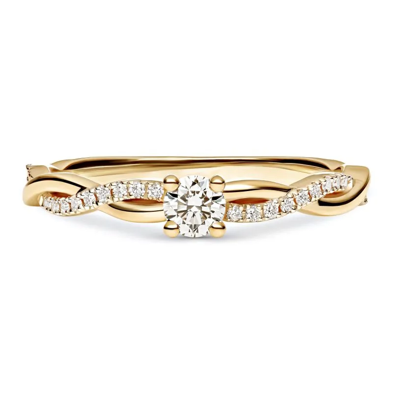 Radiant Promise zlatni zaručnički prsten s dijamantima 0.19 - 0.23 ct