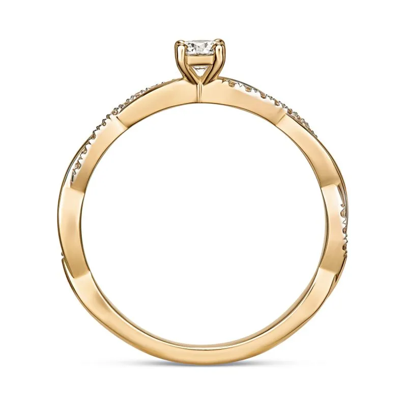 Radiant Promise zlatni zaručnički prsten s dijamantima 0.19 - 0.23 ct