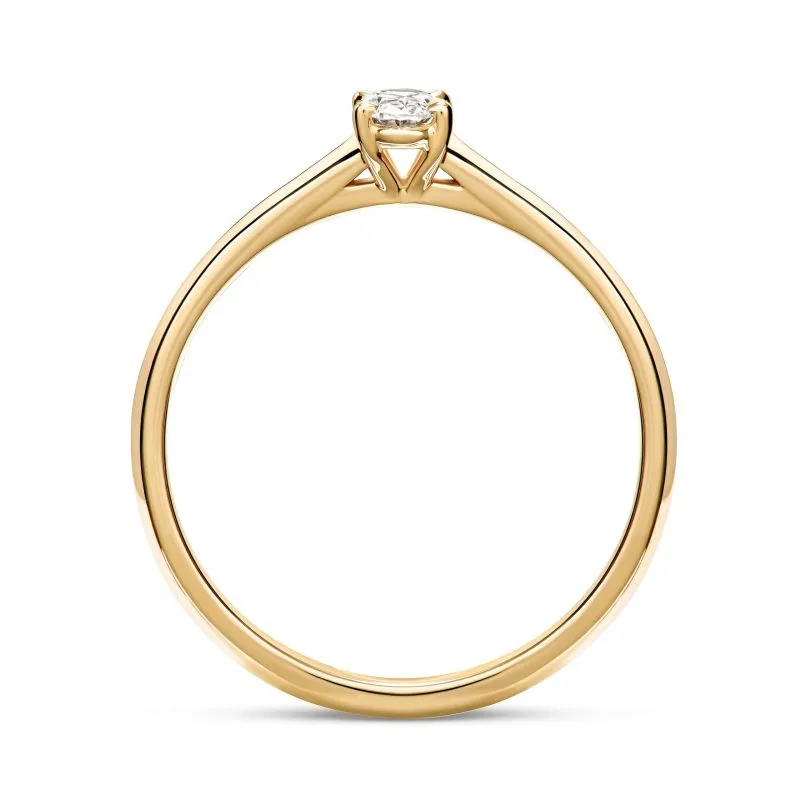 Answer of Love zlatni zaručnički prsten s dijamantom 0.18 - 0.22 ct