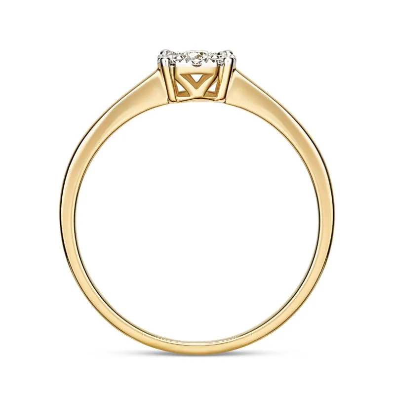 Epic Crown zlatni prsten s dijamantom 0.14 ct