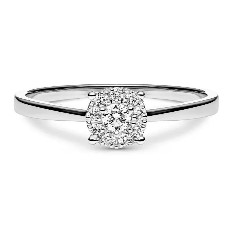 Epic Crown zlatni prsten s dijamantom 0.14 ct