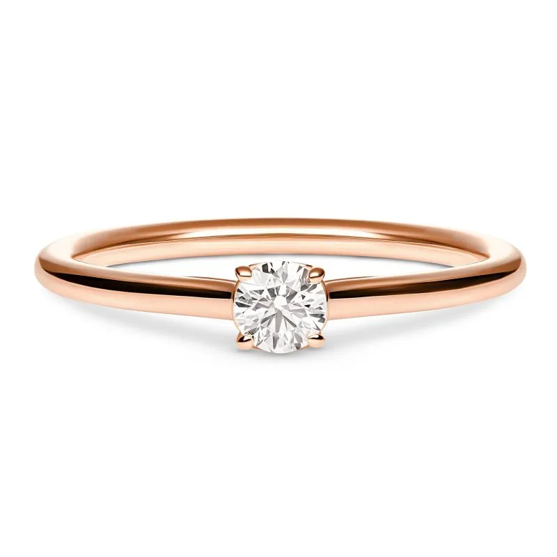 Whispering Diamond zlatni zaručnički prsten s dijamantom 0.18 - 0.22 ct
