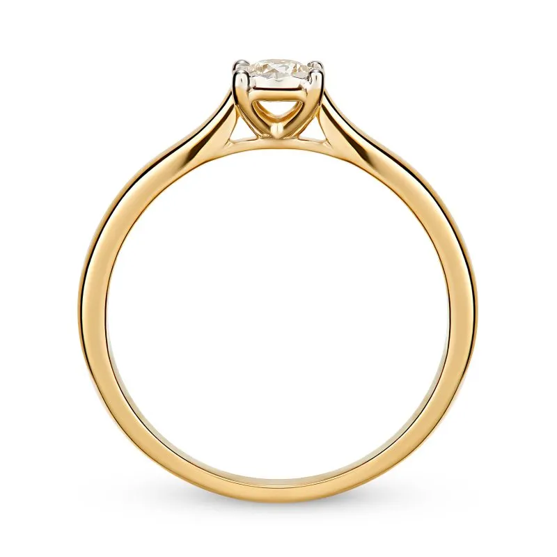 Celestial Glow zlatni prsten s dijamantom 0.13 - 0.17 ct