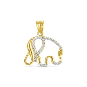 Elephant Charm zlatni privjesak