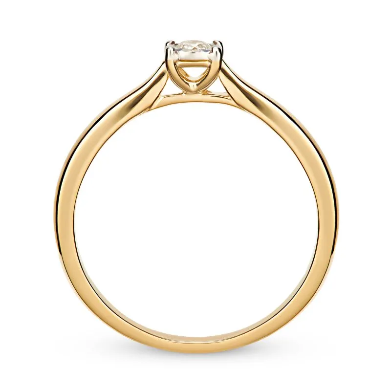 Celestial Glow zlatni prsten s dijamantom 0.08 - 0.12 ct