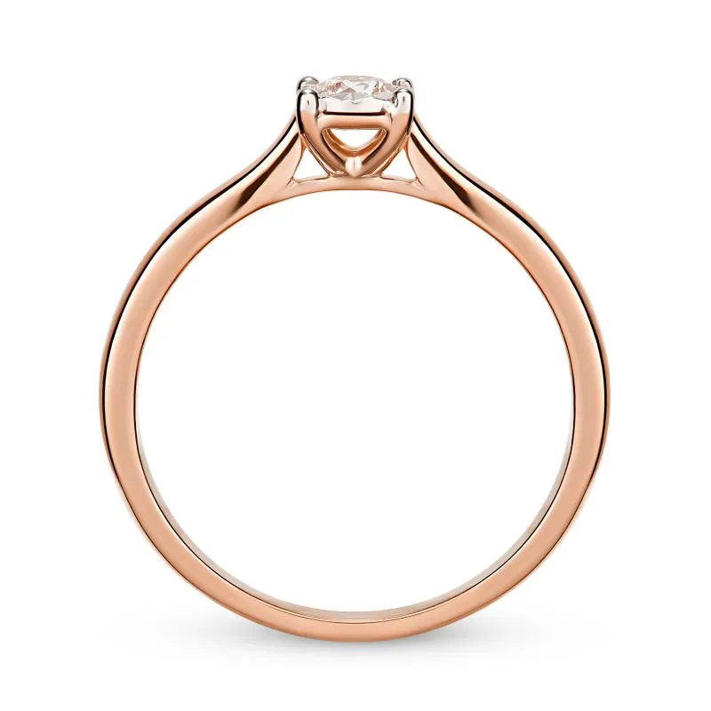 Celestial Glow zlatni prsten s dijamantom 0.13 - 0.17 ct