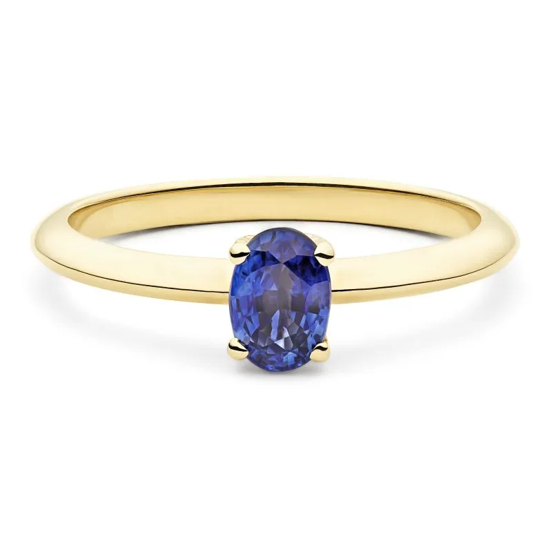 Sapphire Crown zlatni prsten sa safirom