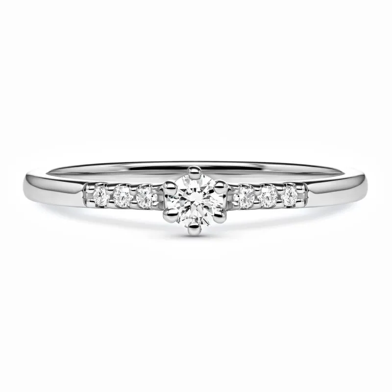 Infinite Love zlatni zaručnički prsten s dijamantima 0.12 - 0.16 ct