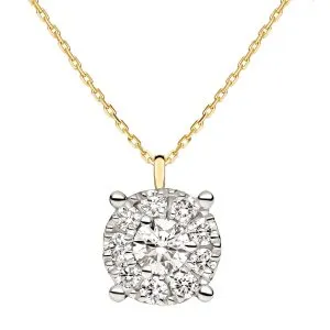 Pure Brilliance zlatna ogrlica s dijamantima 0.14 ct