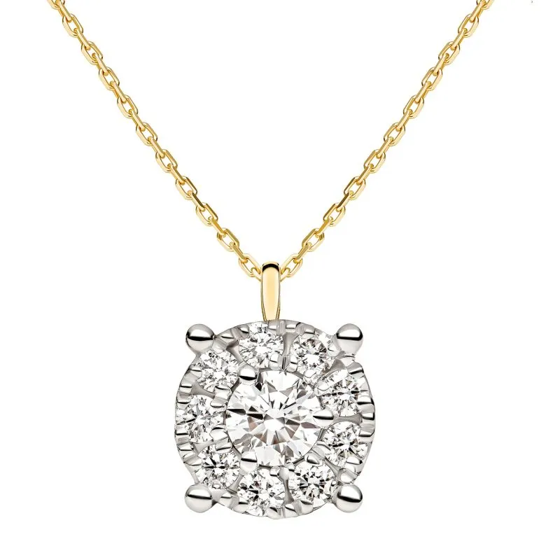 Pure Brilliance zlatna ogrlica s dijamantima 0.14 ct