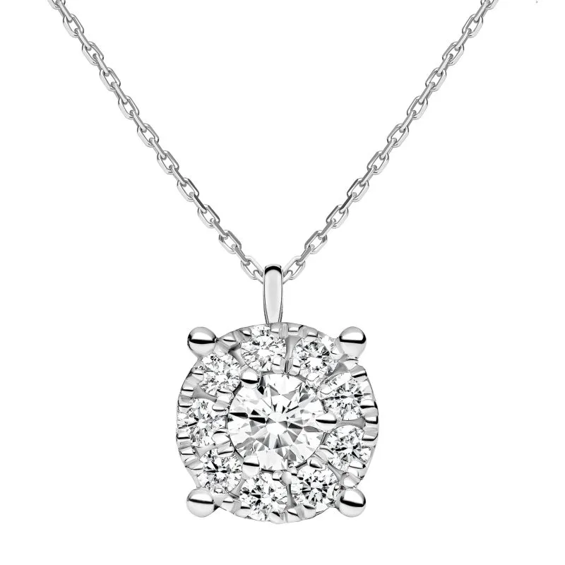Pure Brilliance zlatna ogrlica s dijamantima 0.14 ct