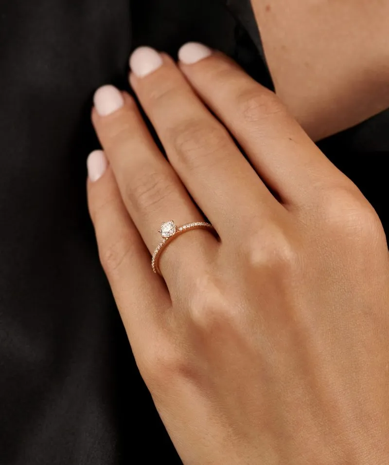 Heavenly Harmony zlatni zaručnički prsten s dijamantom 0.48 - 0.57 ct