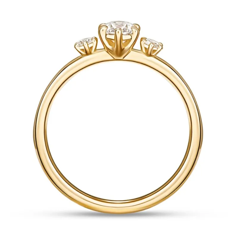 Diamond Trinity zlatni prsten s dijamantima 0.30 - 0.35 ct
