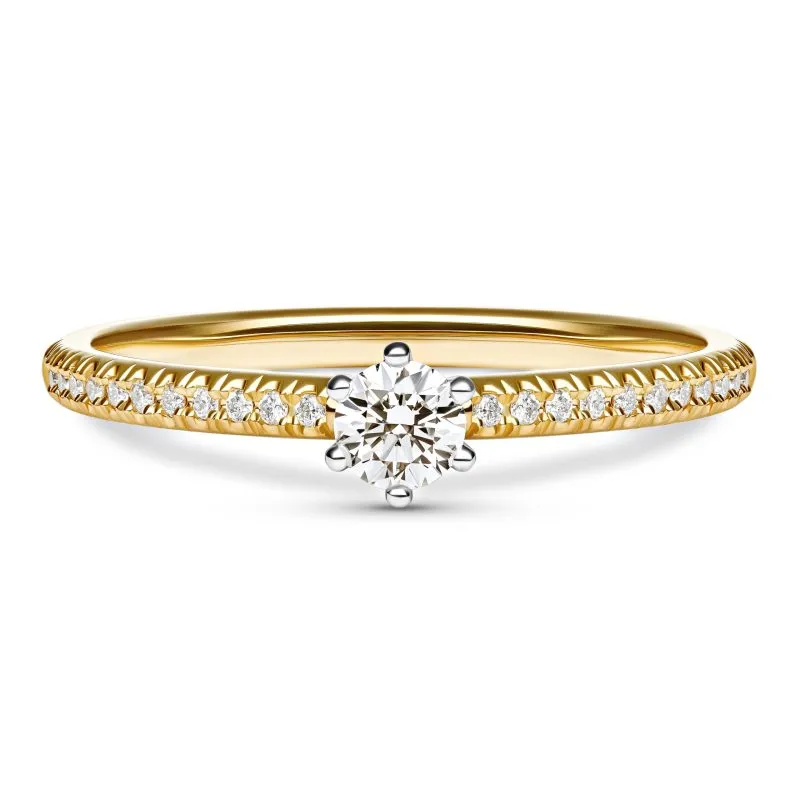 Serene Grace zlatni prsten s dijamantima 0.13 - 0.17 ct