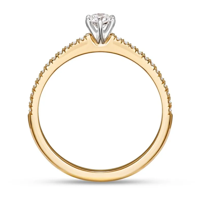 Serene Grace zlatni prsten s dijamantima 0.21 - 0.25 ct