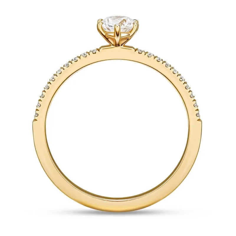Heavenly Harmony zlatni zaručnički prsten s dijamantom 0.48 - 0.57 ct