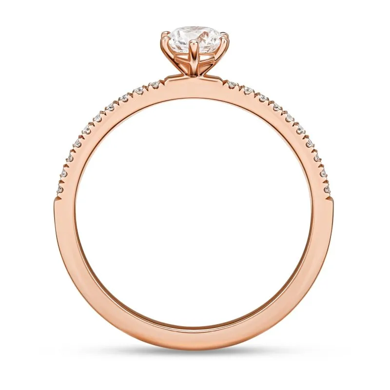 Heavenly Harmony zlatni zaručnički prsten s dijamantom 0.48 - 0.57 ct