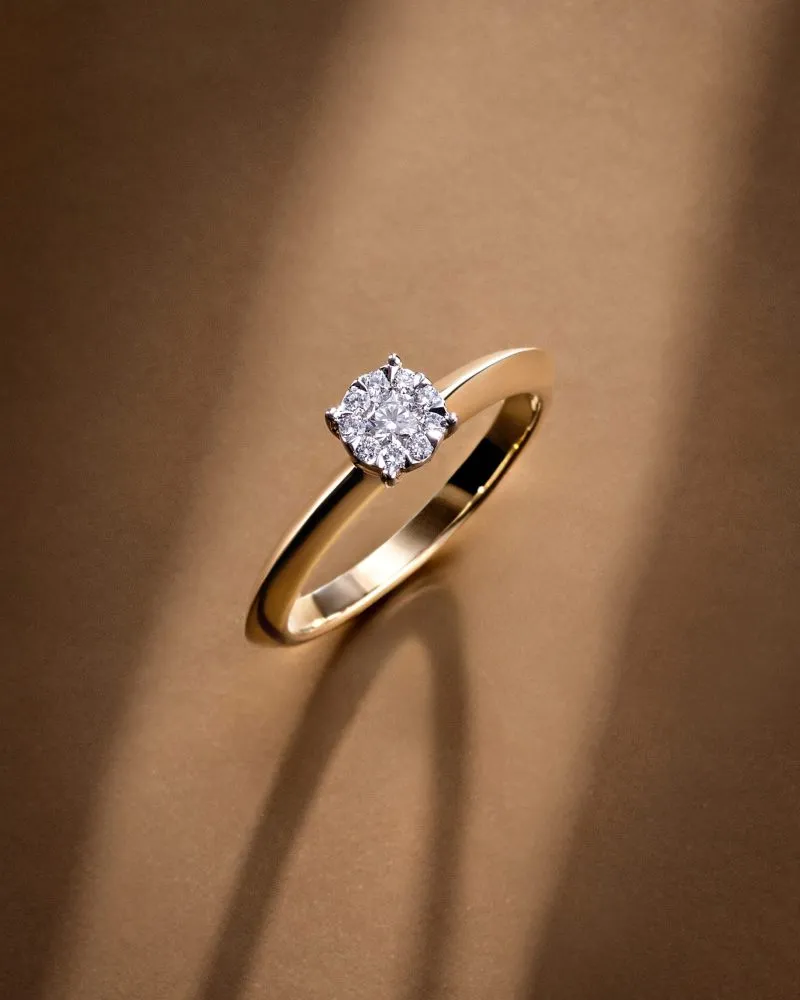 Lumine zlatni zaručnički prsten s dijamantima 0.15 - 0.19 ct