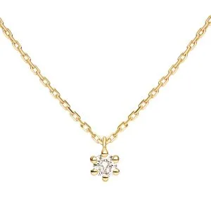 Diamond Glow zlatna ogrlica s dijamantom 0.07 ct