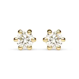 Diamond Glow zlatne naušnice s dijamantima 0.14 ct