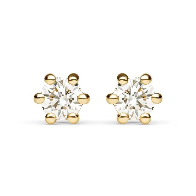 Diamond Glow zlatne naušnice s dijamantima 0.14 ct