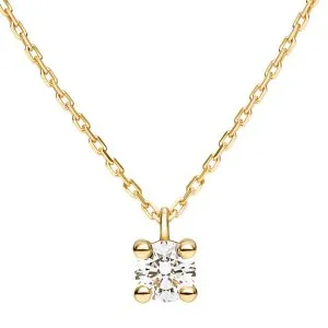 Eterna zlatna ogrlica s dijamantom 0.18 - 0.22 ct