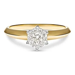 Celestial Grace zlatni zaručnički prsten s dijamantom 0.15 - 0.21 ct