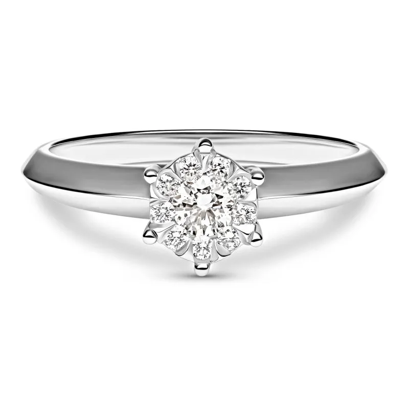 Celestial Grace zlatni zaručnički prsten s dijamantom 0.15 - 0.21 ct