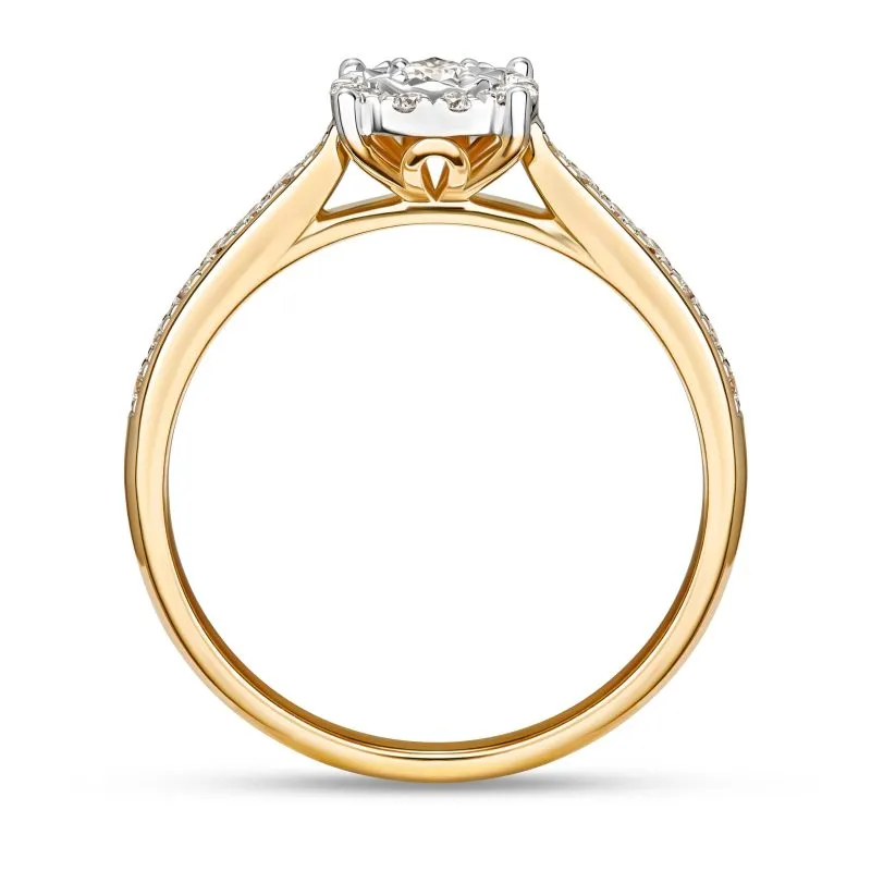 Endless Grace zlatni prsten s dijamantima 0.34 - 0.38 ct