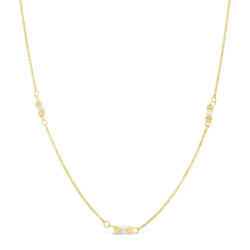 Pearl Trio zlatna ogrlica