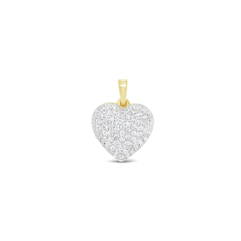 Glitter Heart zlatni privjesak