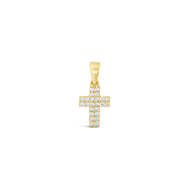 Sparkling Cross zlatni privjesak