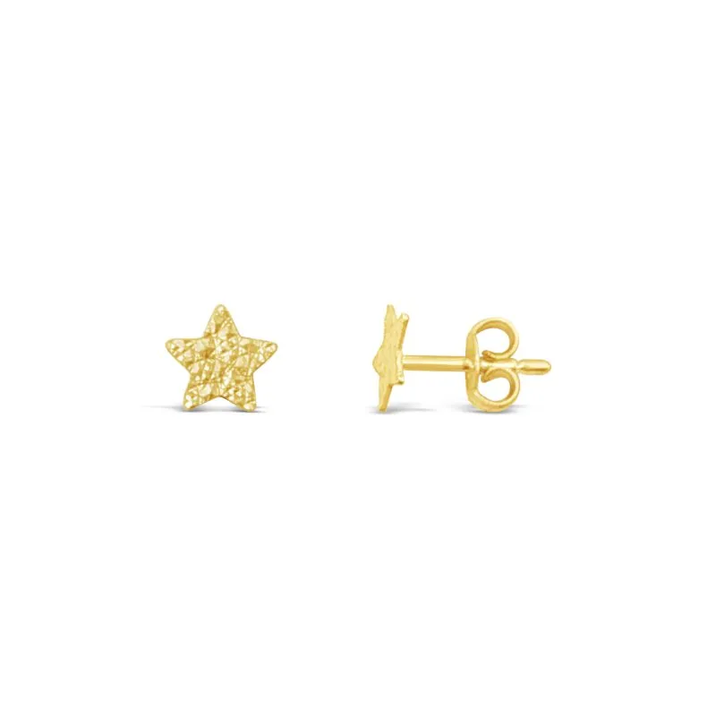 Mini Star dječje zlatne naušnice