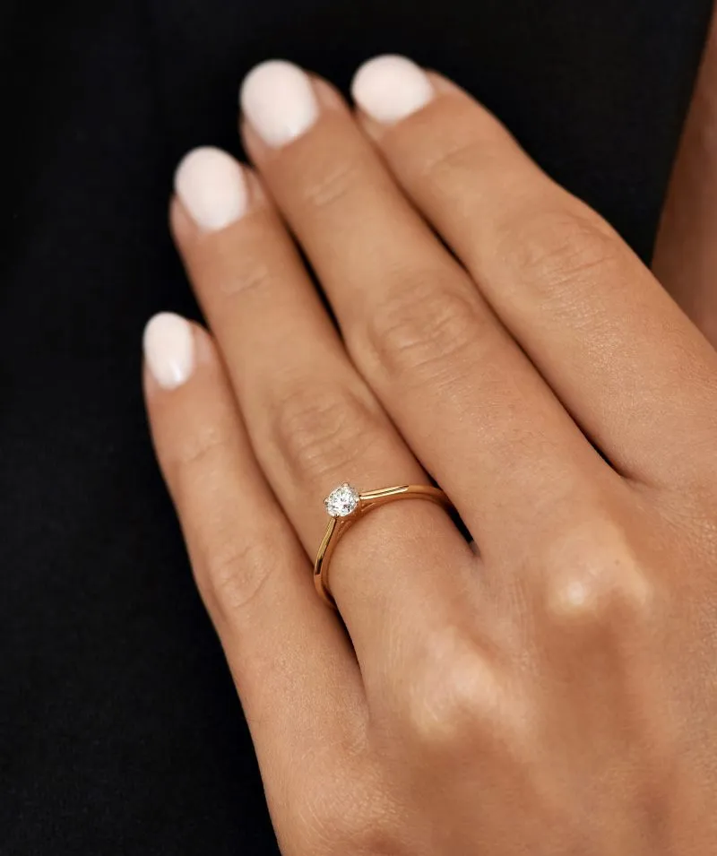 Celestial Sparkle zlatni zaručnički prsten s dijamantom 0.23 - 0.27 ct