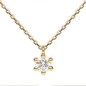 Diamond Glow zlatna ogrlica s dijamantom 0.18 - 0.22 ct