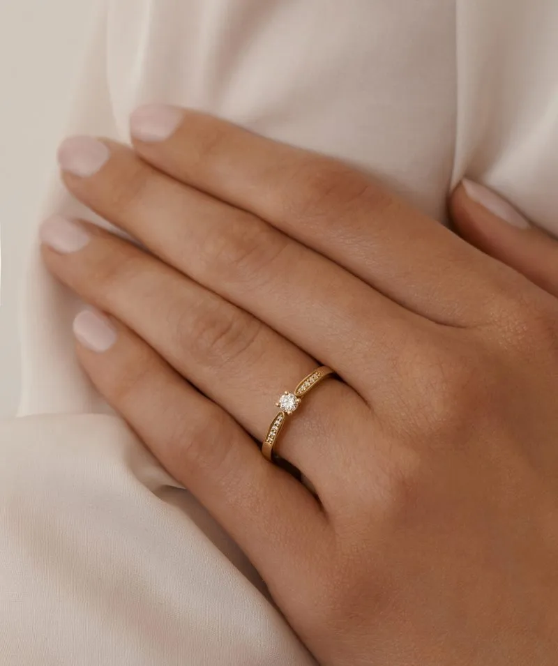 Eternal Luminary zlatni zaručnički prsten 0.17 - 0.21 ct