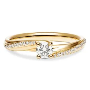 Pure Majesty zlatni zaručnički prsten s dijamantom 0.31 - 0.35 ct