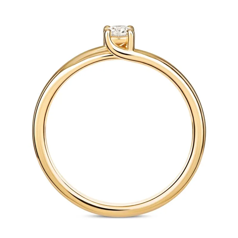 Luminous Vow zlatni zaručnički prsten s dijamantom 0.13 - 0.17 ct