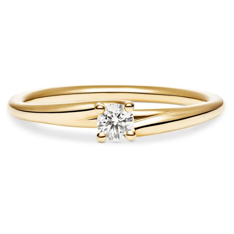 Luminous Vow zlatni zaručnički prsten s dijamantom 0.13 - 0.17 ct