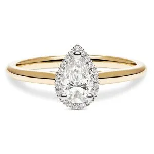 Halo Eternity zlatni zaručnički prsten s dijamantima 0.54 - 0.63 ct