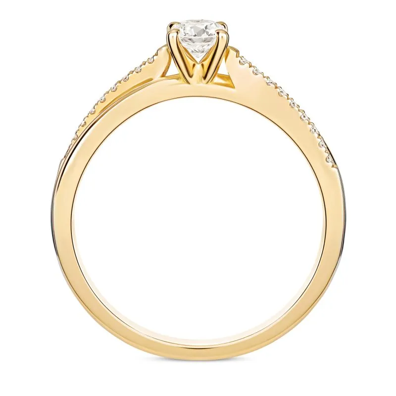 timeless Bond zaručnički prsten s dijamantima 0.28 - 0.32 ct na ruci