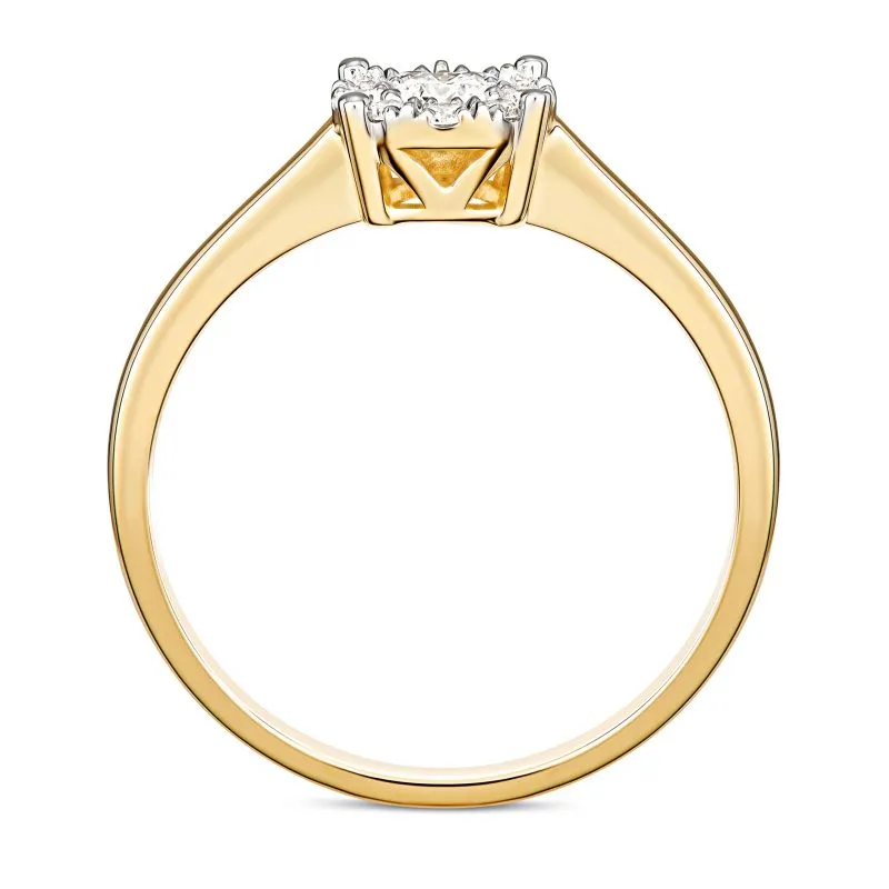 Epic Crown zlatni prsten s dijamantima 0.24 - 0.28 ct