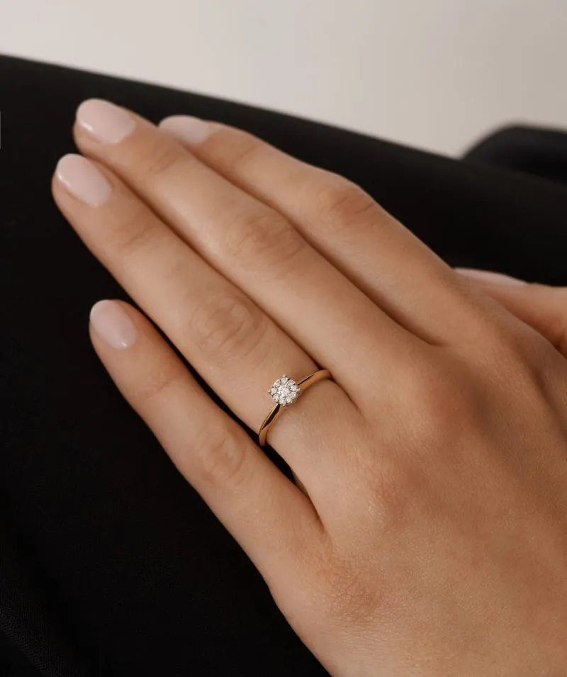 Lumine zlatni zaručnički prsten s dijamantima 0.15 - 0.19 ct