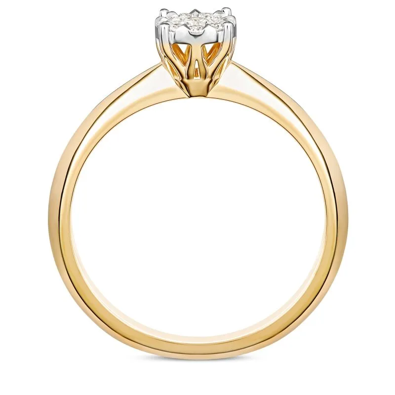 Lumine zlatni zaručnički prsten s dijamantima 0.15 - 0.19 ct
